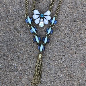 Lovita necklace sapphire gem tassel